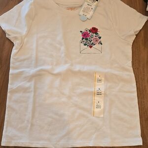 Cat & Jack Girls Roses In Envelope T Shirt
